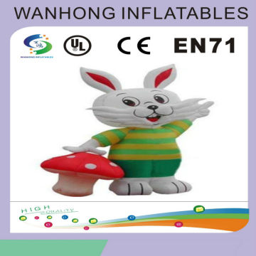 Newest vivid inflatable model , cute rabbit inflatable cartoon characters