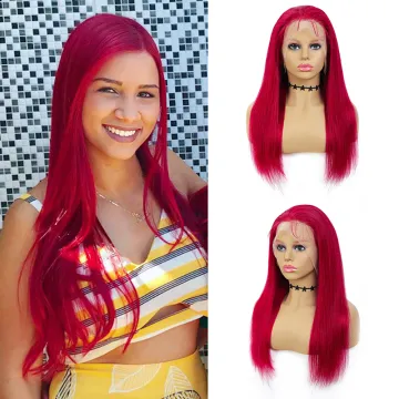 X-TRESS Human Hair Wigs With 4*13 Lace Frontal Wigs For Black Women Burg# Color Straight Natural Hair Wig With Natural Hairline