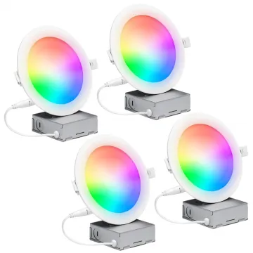 WIFI Control RGBCW LED Recessed Downlight 6inch 1000lm 12W AC120V IP44 ETL Listed