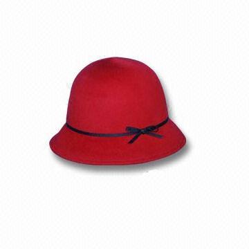 22-inch Hat, Made of Wool Felt, Customized Designs are Accepted