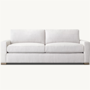 Deluxe Interior Soft Hotel Sofa - Classic Comfort Two-seater Fabric Armchair