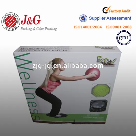 Custom eco balance board sports equipment cardboard paper packaging box