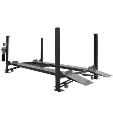 Double-Layer 4-Post Car Lift for Repair Shops with Alignment Machine