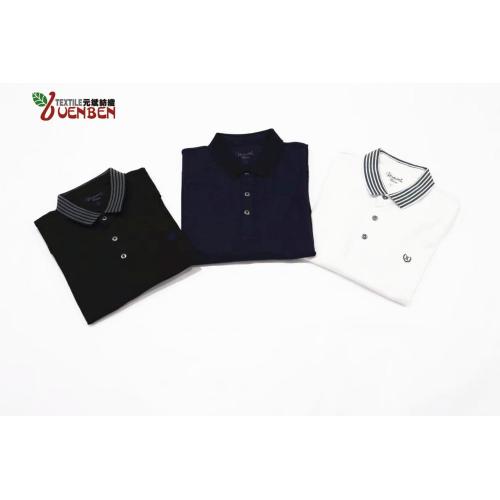 T-shirt herr Solid jersey med nomal krage