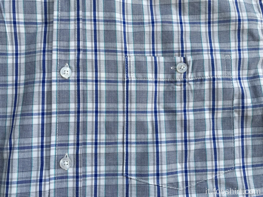 Camicia a quadri a maniche corte di alta qualità