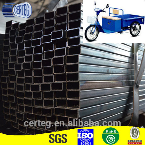 Hot Dipped Galvanized square pipe for electric tricycle