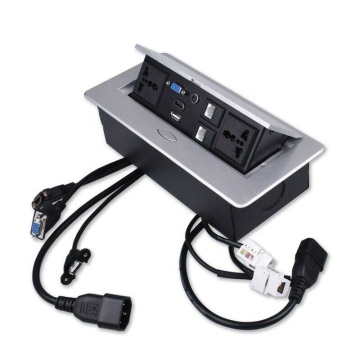 Universal Multimedia Desktop Pop-up Socket with USB Data Port