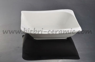 rectangular shaped ceramic bowls for hotel and restaurant
