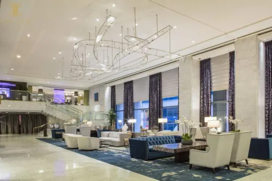 Custom-designed unique elegant chandelier for foyer