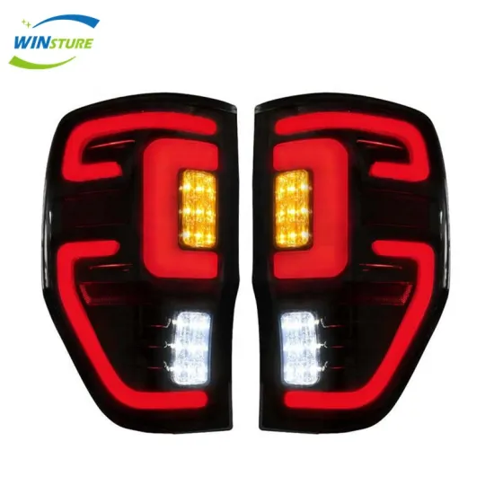 Thailand Type Smoked Lens Full LED Tail Light Assembly for Ford Ranger T6, T7, T8 (2012-2021) - RAN-B003