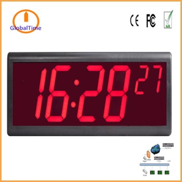4 inch 6-digit Red LED digital IP POE clock for university