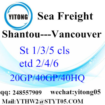 Shantou Ocean Freight Rate a Vancouver