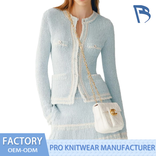 Pakaian rajutan biru comel untuk kanak -kanak