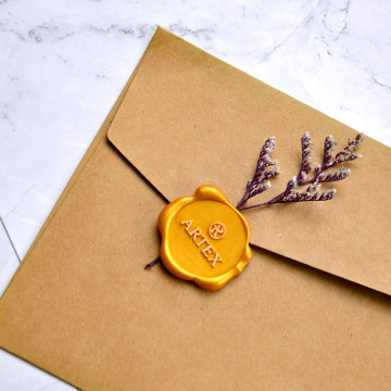 Custom Double Colored Wax Envelope Letter Selo adesivos
