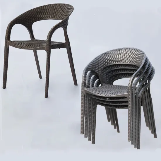Stackable Patio White Black Dining Plastic Garden Chairs for Church Langfang