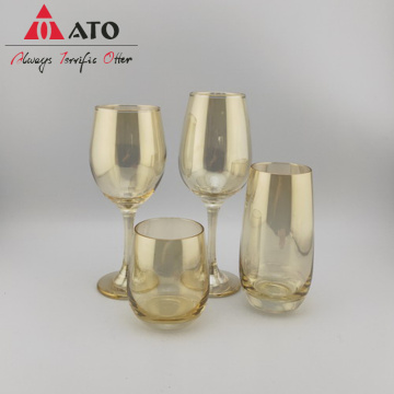 Ato Ecloplyclated Glass Crystal Red Glate Goblet