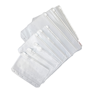 PVC Ziplock Money Saving Binder Bag for A5 A6 A7 Files