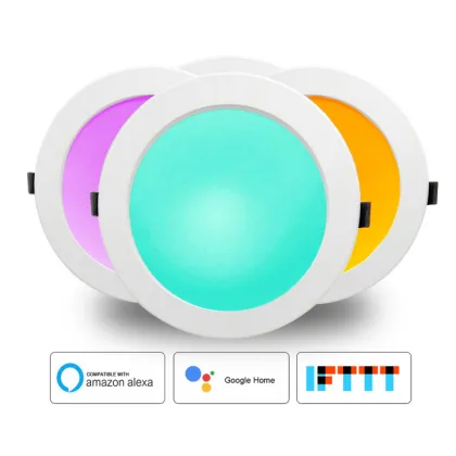 Tuya Zigbee 3.0 Smart Wireless Dimmable RGB RGBW RGBCW LED Downlight (7W/10W/12W) - Works with Echo Dot (No Hub Required)