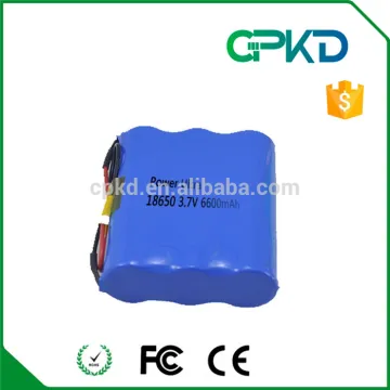 OEM 1s3p Lithium Battery Packs 18650 6600 mAh Li-ion 3.7V Battery Pack