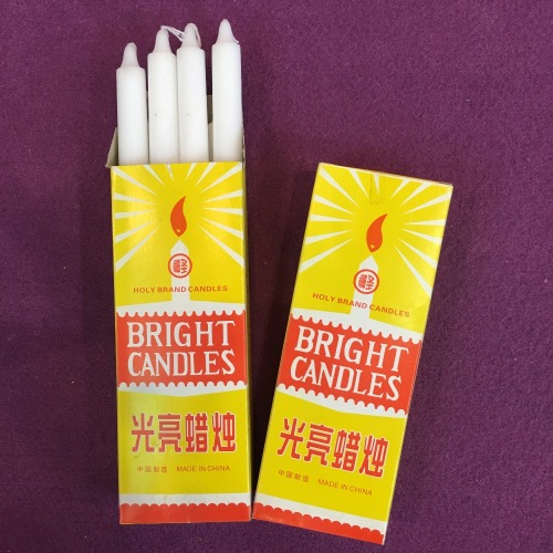 Common Paraffin Wax Decorative Thin Taper White Candles