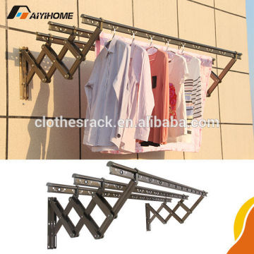 Wall mounted clothes hanger rack