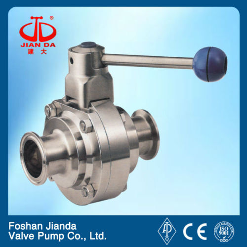 Sanitary clamp butterfly 316 ball valve