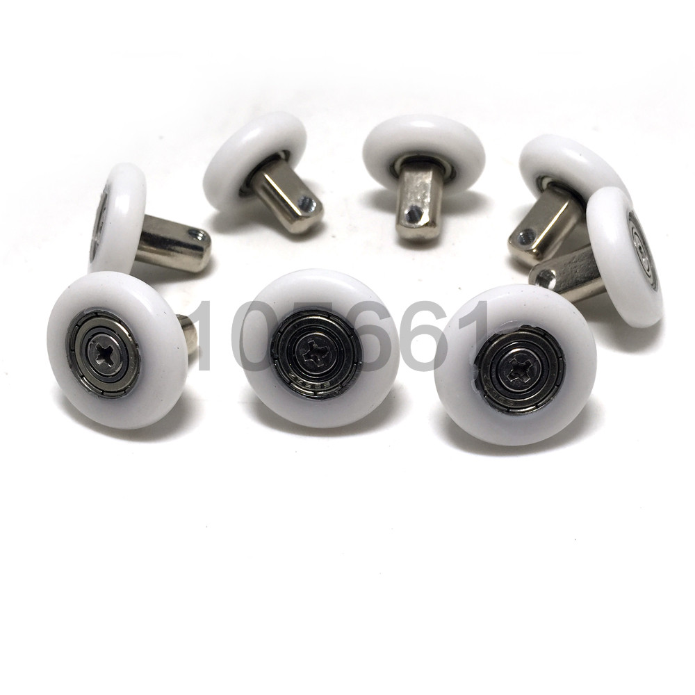 8pcs 25mm Double Wheel Sliding Roller Pulley for DIY Shower Door Window