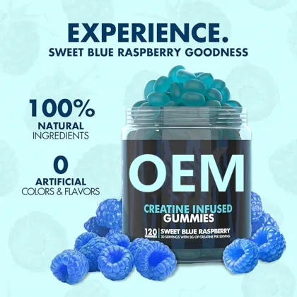 OEM Blue Raspberry Flavor Creatine Monohydrate Gummies