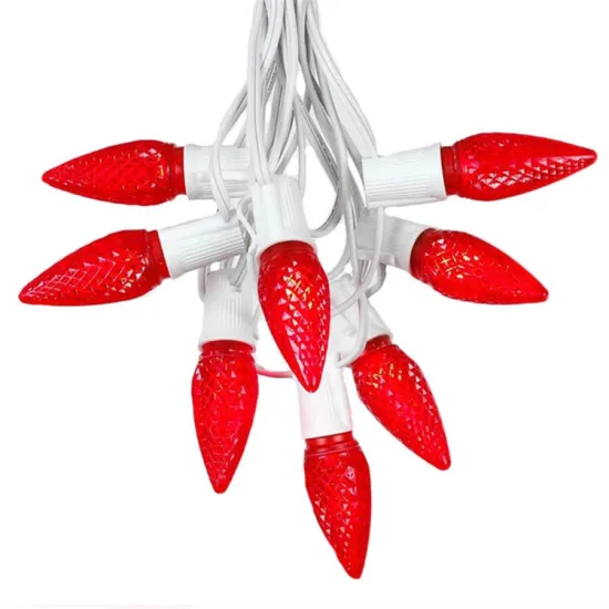 Waterproof IP44 C9 Faceted Christmas String Light