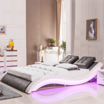 Letto in pelle con luce a LED blu e musicoterapia - mobili A021