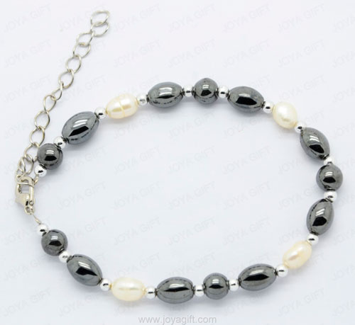 Bracelet hématite perle