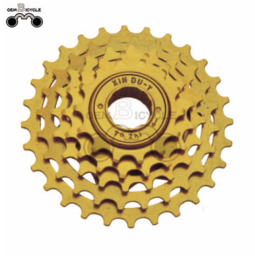 murah 5speed golden color bicycle basikal freewheel untuk dijual