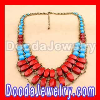 Fashion Liz Claiborne Vintage Necklace Candy Color Collar Necklace Female 