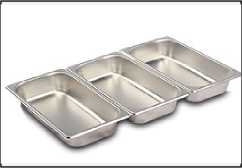 Stainless steel serving plate 3 grids