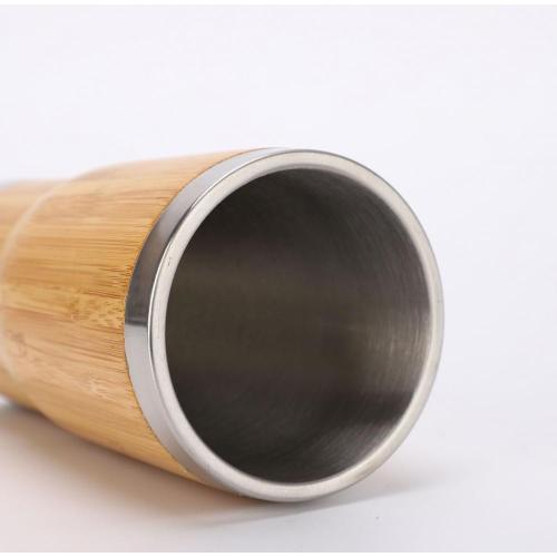 450ML Bamboo Stainless Steel Coffee Mug with Handle