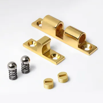 Brass Double Door Catch Latch for Furniture Cabinets (43/50/60/70mm)