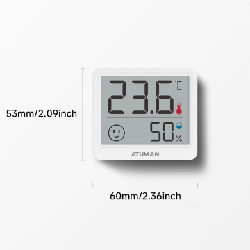 LCD Multi-function Digital Thermohygrometer: Indoor/Outdoor Temp & Humidity Meter