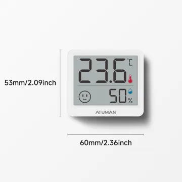 LCD Multi-function Digital Thermohygrometer: Indoor/Outdoor Temp & Humidity Meter