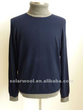 Men's 100 cashmere Blank navy cardigan