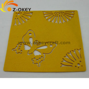 Felting placemat with butterfly shape