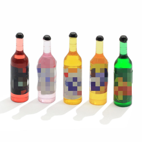 36mm Funny Resin Beer Models Simulation Pretend Bottle Juice Soda Drinks Miniature for Pendant Charms