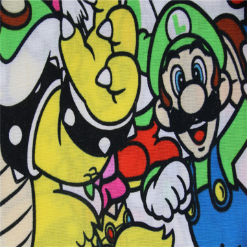 Cartoon Super Mary With Cotton Poplin Fabric