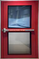 Steel safety clean door