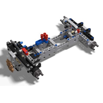 4WD Four-Wheel Drive Technical Car Chassis Bricks M.OC Parts Kit Compatible With Lego