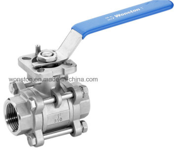 3PC Butt Welding Ball Valve with Direct Mounting Pad