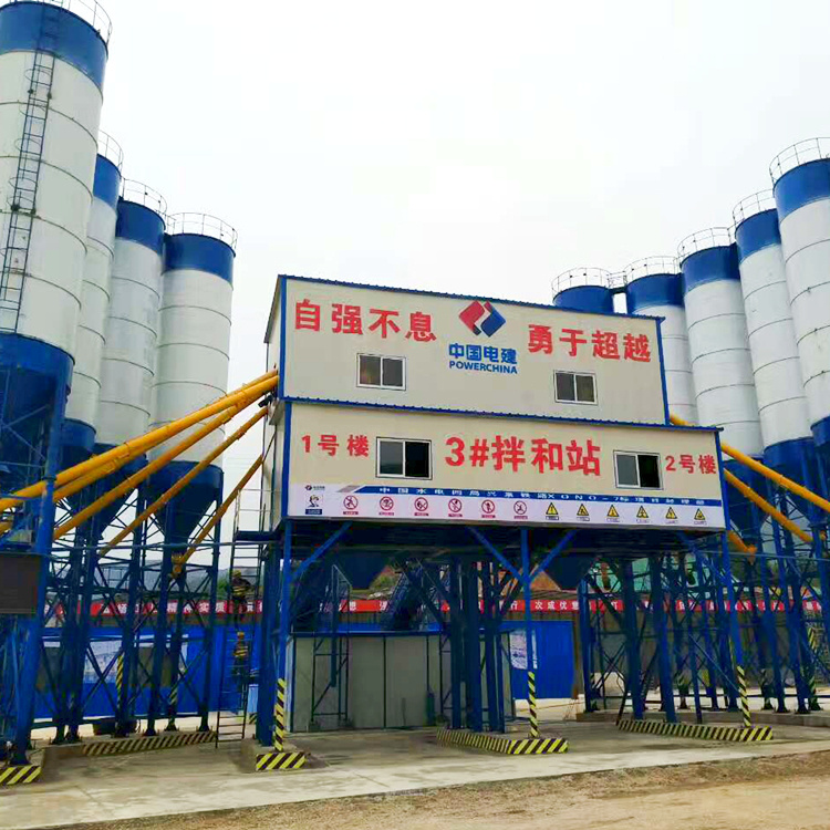 120m3h precast power type concrete batching plant