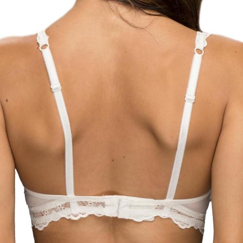 Conjunto de cuecas bralette com flor de renda e triângulo personalizado