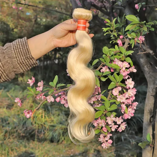 Ali Express Hair Bundle,Thick 8A 9A 10A Virgin Human Hair Color 613 Blonde Raw Indian Bundle Hair