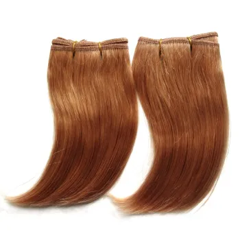 Free Shipping: 6-inch J Curl 27# Honey Blonde Single Weft 100% Virgin Brazilian Hair Extensions in Stock