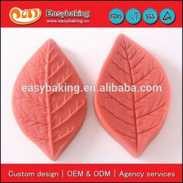 Wholesale rose leaf silicone mold for fondant